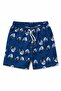 Boy's Patterned Swim Shorts Pool Swimsuit M00835 Dark Blue - 3