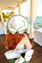 Handmade Beach Pool Bag and Hat Set with Bow and Ribbon Multi-Purpose Easy to Clean Washable Decorative Bag and Hat - 2
