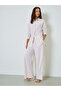 Beige Shirt and Wide Leg Pants Set