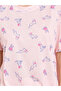 Pink Dog Print Drop Shoulder T-Shirt and Cuffed Pyjama Set - 3