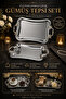 Silver Tray Set with Handles - Set of 2 Different Sizes Italian Serving Presentation Coffee Tray with Handles - 4