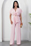 Double-Breasted Collar Buckle Trousers Double Suit Set Grs3983