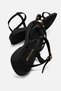 Women's Sandals with Crossed Straps between the Toes Black Yanki - 4