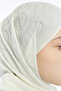 60% Floss 40% Cotton Alia Italik Shawl Off-White - 3