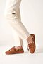 Women's Tan Beaded Daily Suede Shoes Tr27Ms07C - 4