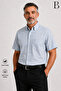 Relaxed Fit Classic Men's Dad Checkered Short Sleeve Cotton Summer Shirt