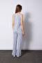 Baklava Pattern Lace-Up Knitwear Set Baby Blue-Ecru - 4