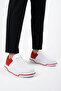 Zrc075 high quality thick sole lace-up men's sneaker white red - 4