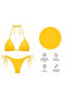 Solid yellow bikini set - 2