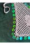 Children's Crochet Bandana with Heart Pattern and Sequins, Pink, Hand Knitted - 5