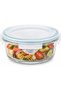 Glass Food Storage Container 720ml, Airtight Round Glass Food Containert BPA Free Microwave Freezer Safe MCCB-072