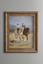 Couple Riding Horses on the Beach - Vintage Patterned Painting - Thick Model
