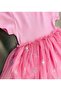 Pink Bow Patterned Cotton Lined Girls' Tutu Skirt Dress - 7