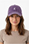 Purple Embroidered Washable Vintage Unisex Hat with Letter K - 2