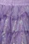 Girl's Cotton Lilac Glitter Layered Tulle Skirt - 3