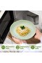SKY-TOUCH Unbreakable Plastic Dinner Plates Set of 4, Reusable Wheat Straw Plates 7.8 Inches, Lightweight Unbreakable Dinner Dishes Plates, Dishwasher & Microwave Safe - 4