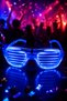 Shutter Party Glasses Led Light up Blue Luxury Neon Framed Festival Costume Accessory - 3