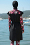 2-Piece Set (with Bonnet Gift) Ruffled Collar, Detailed Waist Gathering, Burkini Hijab Swimsuit D11 - 3