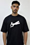 Ddu Du Ddu Du Design Printed Oversize Black T-Shirt