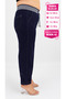 Plus Size Denim Wide Leg Women's Trousers - 3