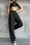 Baggy Loose Fit Pucket Jeans Black Washed Jeans - 3