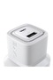 WYE Y-PA8-2 32W Dual Port Fast Charger | USB-C & USB-A Adapter | GaN Technology | Compact Wall Charger | Compatible with Smartphone & Tablet