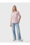 Xside Pink Stitch Printed 100% Cotton Oversize Women's T-Shirt - 2