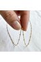Thin Twisted Chain Gold Beaded Satellite Necklace Minimalist Necklace - 2