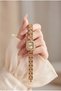 Women's Steel Watch Gold Color Stone-Studded Vintage Old Money Luxury Square Case Elegant Stylish Women's Wristwatch |   Limited Edition 2026