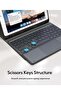 iPad Keyboard 9th/8th/7th Gen 10.2 Inch, Smart Trackpad, Wireless, Pencil Holder, Flip Stand, Black - 4