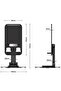 Foldable Phone Stand for Desk, Adjustable Mobile Phone Desk Holder, Tablet Cradle Dock Mount - 7