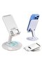 Portable Foldable Phone Stand, 360 Degree Rotation, Height Adjustable, Cell Phone Holder - White