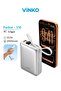 20000mAh Power Bank with Built-In Cables, Fast Charging, LED Display, Carry Strap, Beige - 2