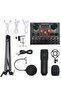 Multi-functional Live Sound Card BM800 Microphone Set Audio Recording Equipments (Black)