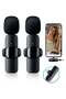 2 PCS Professional Wireless Lavalier Microphone for iPhone iPad only, Cordless Bluetooth Lapel Microphone for YouTube/Facebook Live Stream, TikTok Vlog
