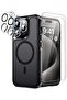 5 in1 Magnetic for iPhone 15 Pro Max Case Black with MagSafe - Military Grade Shockproof for iPhone 15 Pro Max Phone Case Cover