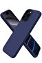 iPhone 16 Pro Max Soft Liquid Silicone Case - Shockproof Full Body Protection with Matte Finish & Microfiber Lining (Blue)