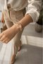 Women's Gold Steel Wristwatch with Powder Pink Dial, Roman Numerals, Classic Luxury Bracelet, Band Watch 2026 - 6