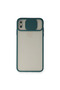 Apple iPhone XS Max Case Palm Frosted Camera Sliding Silicone - Green
