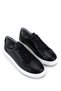 Men's Genuine Leather Black Sneakers & Sports Shoes - 2