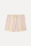 Women's Fuchsia Striped Comfort Fit Shorts
