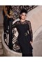 Imported Crepe Lace Fabric, Ruffle and Buckle Detailed, Slit and Lined, Special Design Maxi Dress - 2