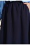 Women's Navy Blue Elastic Flared A-Line – Double Fabric – with Pockets – Casual and Stylish Maxi Skirt - 2