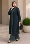 Saten Jacquard Triple Pants Suit 20989