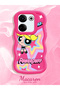 Tecno Camon 20 Pro 4g Compatible Case with Camera Protector Red Silicone Couple Phone Case Powerpuff Pattern - 2