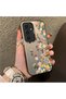 Samsung Galaxy S24 Plus Compatible Silicone Edge Hard Back Case Couple Phone Case with Floral Pattern - 3