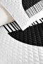 Black and White Geometric Youth Room Single Pique Set-Modern Gray 160X220 cm Quilted Bedspread - 3