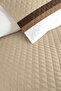 Modern Striped Cream Single Pique Set - Mink Brown Quilted 160X220 cm Seasonal Bedspread - 3