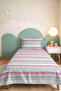 Nostalgic Geometric Youth Room Single Pique Set - Gray Zigzag 160X220 cm Quilted Bedspread - 5