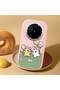 Vivo X200 Pro Compatible Case Camera Protective Pink Silicone Couple Phone Case with Line Pattern - 2